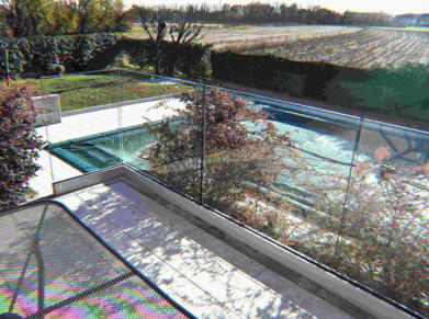 Balaustra in vetro per terrazzo